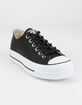 CONVERSE Leather Chuck Taylor All Star Lift Womens Black Low Top Shoes image number 1
