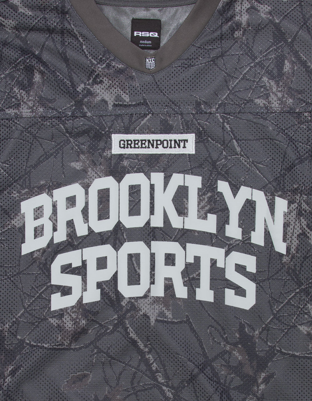 RSQ Mens Baggy Crop Mesh Jersey - CAMO BLACK - M | Tillys
