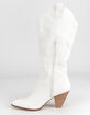 MI.IM Bohemian Western Tall Slouch Womens White Boots image number 3