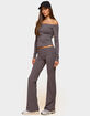 EDIKTED Oriane Foldover Flared Leggings image number 4