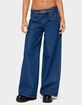 EDIKTED Edie Belt Detail Low Rise Jeans image number 1