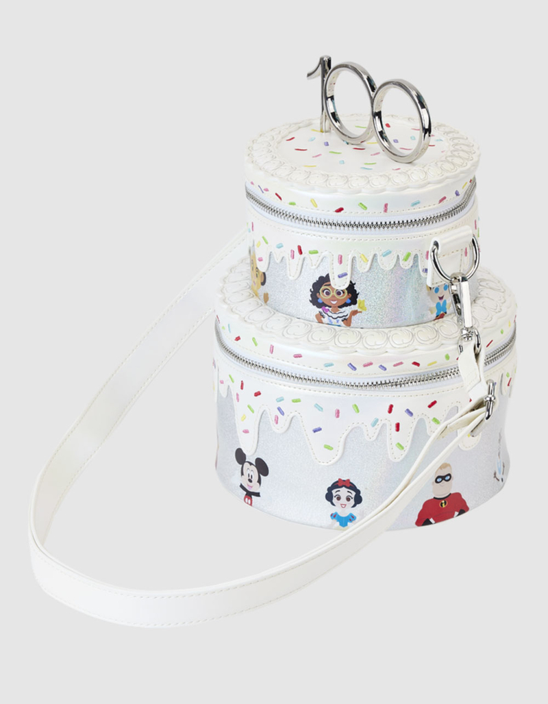 LOUNGEFLY Disney100 Anniversary Celebration Cake Crossbody Bag image number 4