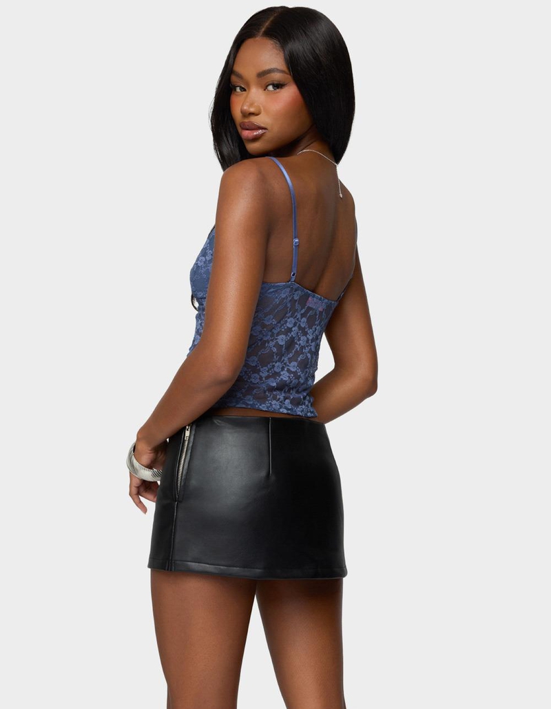 EDIKTED Sheer Lace Cut Out Tank Top image number 2