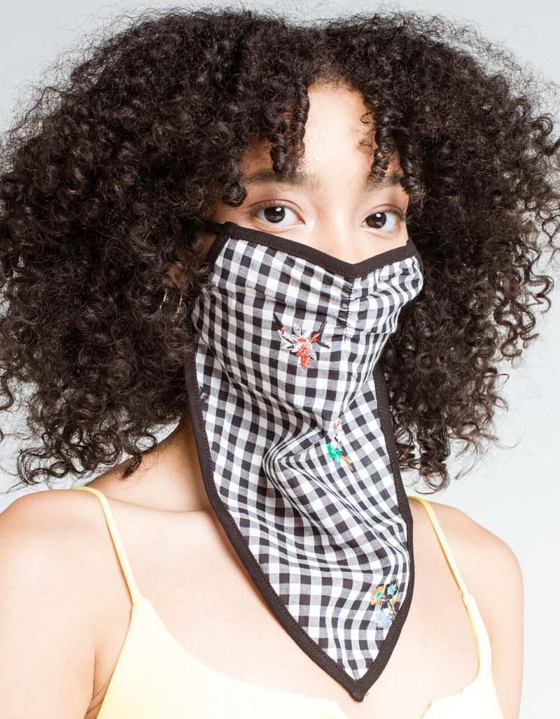 SELF ESTEEM Gingham Bandana Fashion Face Mask image number 3