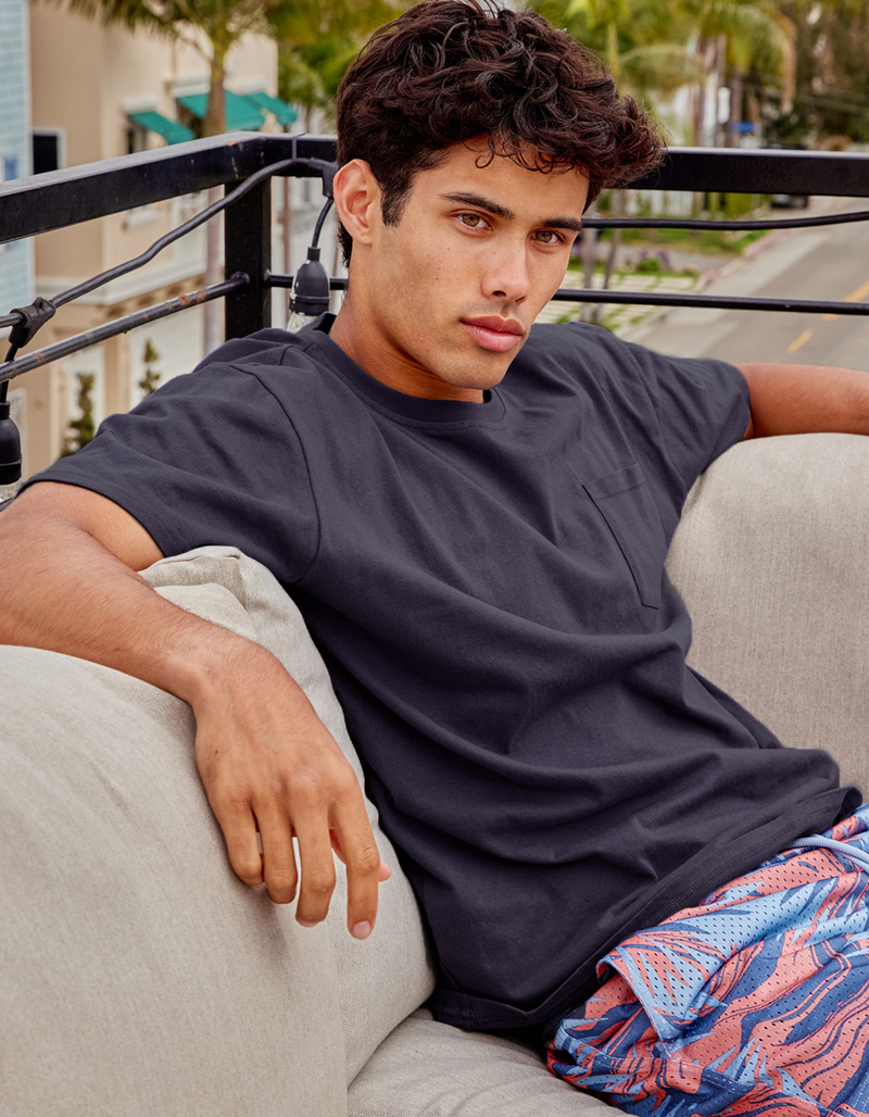 RSQ Oversized Solid Mens Pocket Tee image number 0