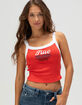 TRUE RELIGION Embroidered Contrast Rib Womens Tank Top image number 1