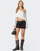 EDIKTED Mia Studded Denim Mini Skirt image number 5