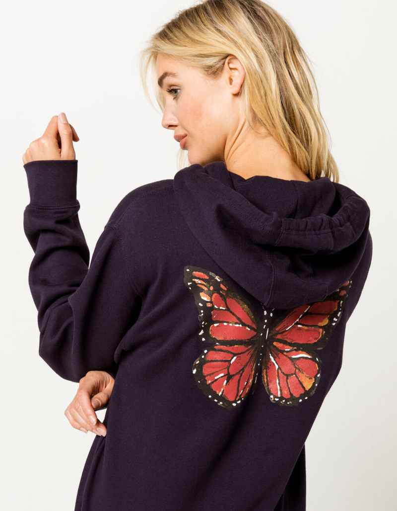FULL TILT Butterfly Back Hit Navy Womens Hoodie image number 0