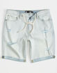 RSQ Destructed Cuffed Mens Denim Shorts image number 2