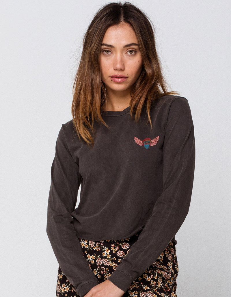 FULL TILT Iron Wheels Womens Crop Tee image number 1