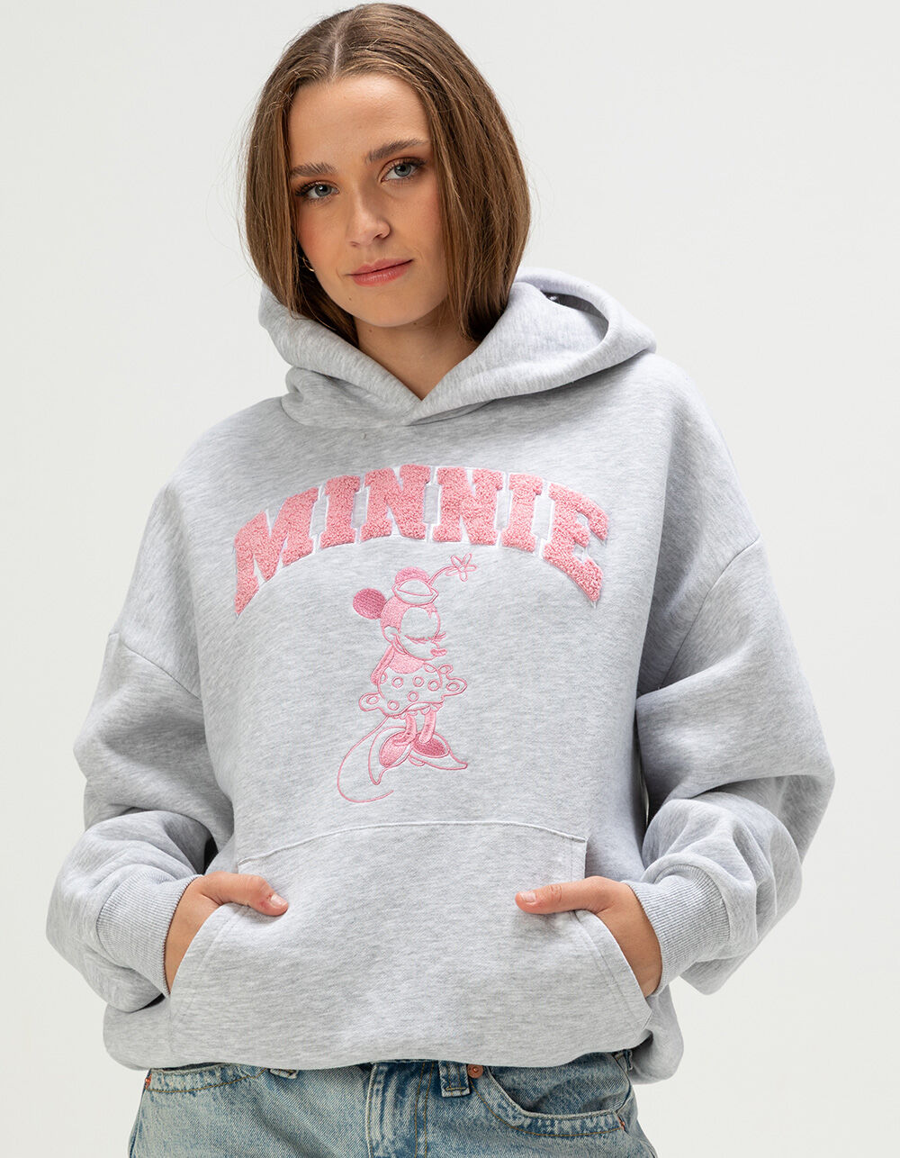 STÜSSY&NIKESTONEWASHED Minnie商品 RSQ Disney Minnie Mouse Womens Hoodie - HEATHER GRAY | Tillys