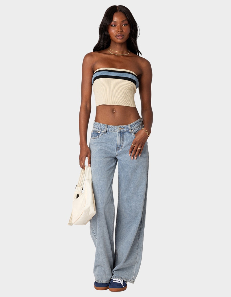 EDIKTED Cyprus Knit Tube Top BEIGE Tillys