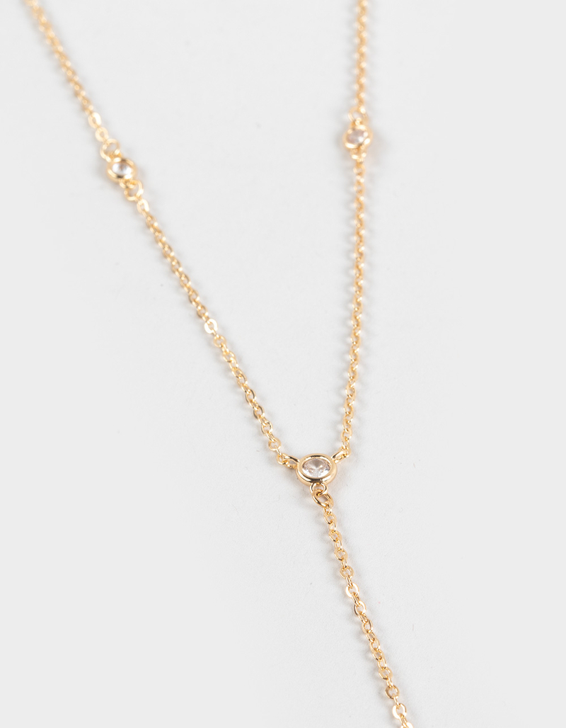 FULL TILT Rhinestone Lariat Necklace image number 2