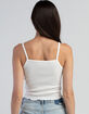 HEART & HIPS Square Neck Womens Ribbed Lettuce Cami  image number 3