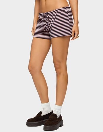 EDIKTED Jainee Striped Drawstring Shorts Alternative Image