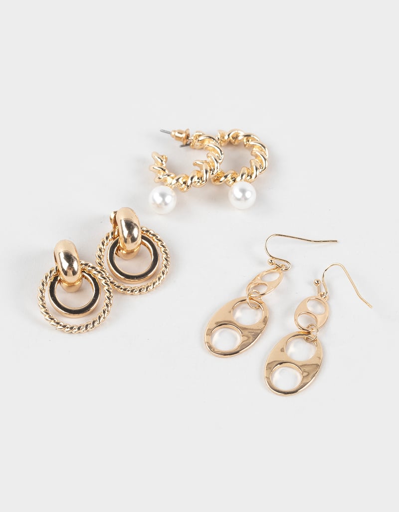 FULL TILT 3 Pack Metal Earrings image number 0