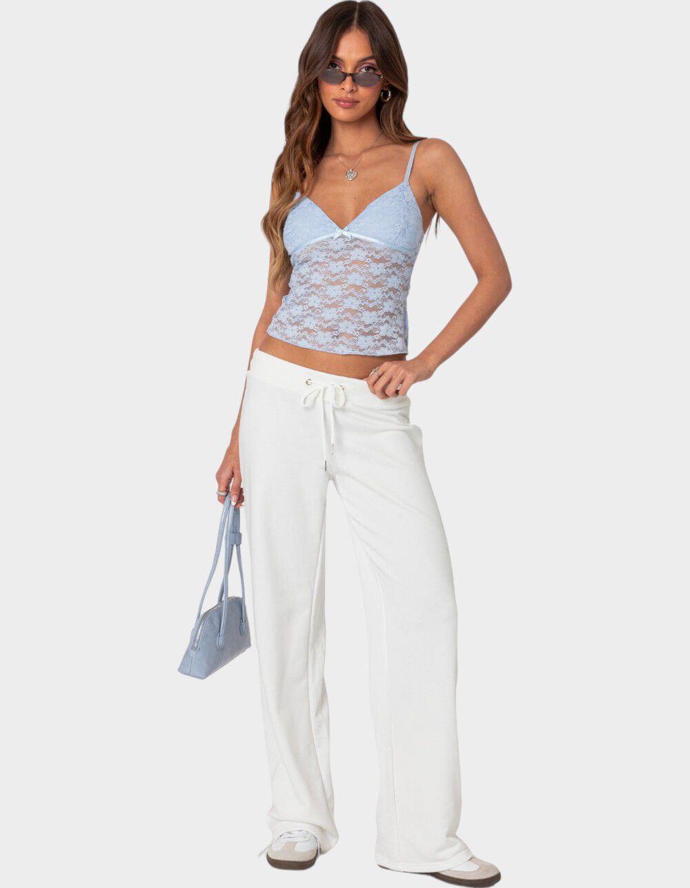 EDIKTED Quinn Straight Leg Sweatpants - WHITE | Tillys