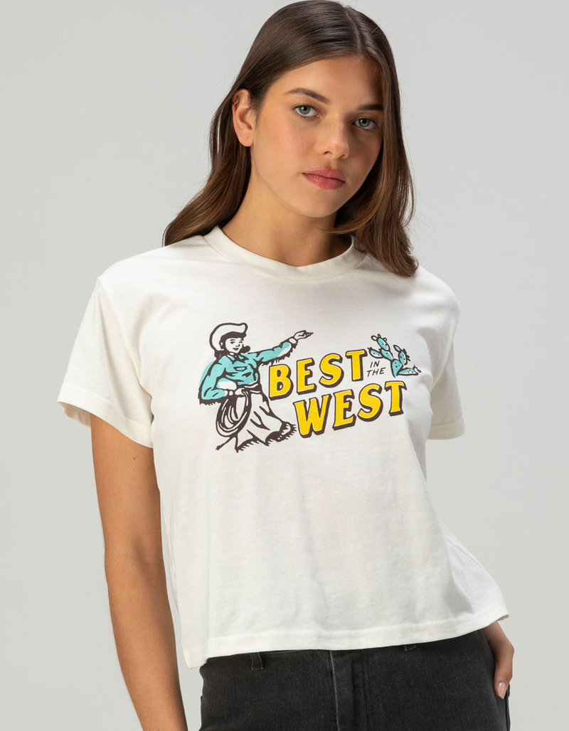 SENDERO PROVISIONS CO. Best In The West Womens Crop Tee image number 0