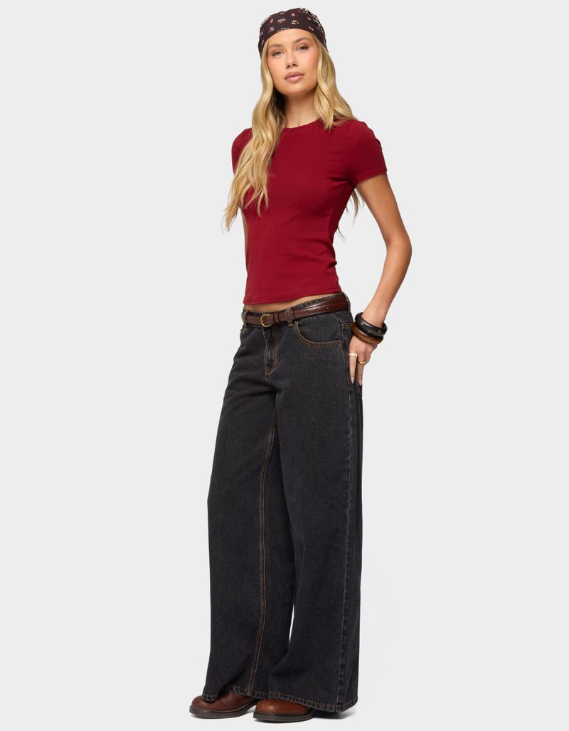 EDIKTED Daphney Ribbed Tee image number 3