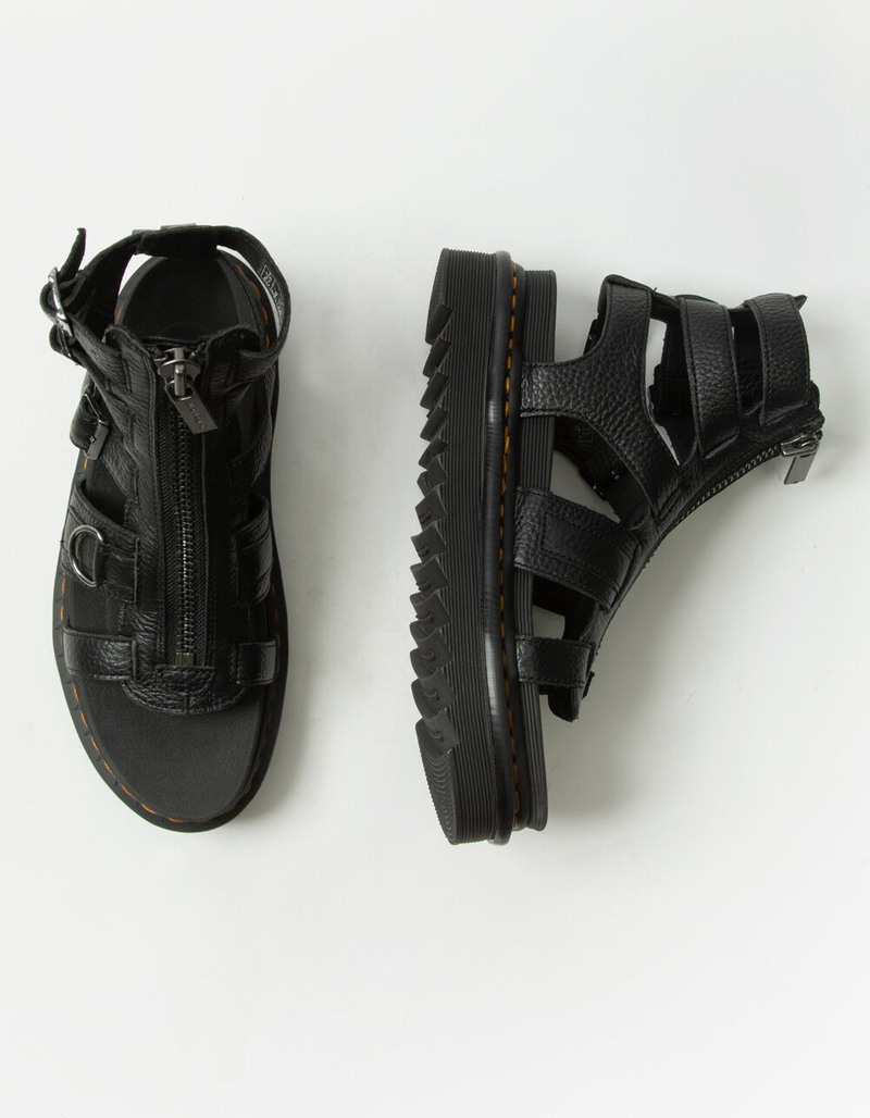 DR. MARTENS Olson Zipped Leather Strap Womens Sandals image number 4