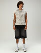 RSQ Mens Washed Crop Muscle Tee image number 4