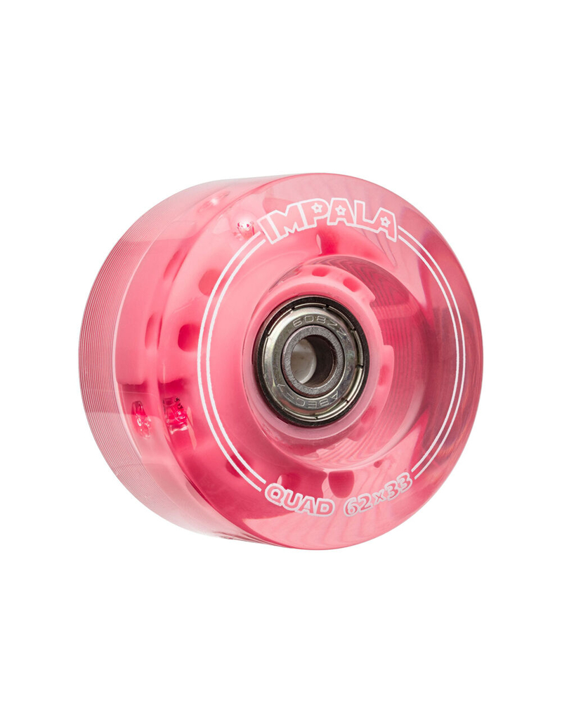 IMPALA ROLLERSKATES 4 Pack LED Light Up Pink Quad Wheels image number 0