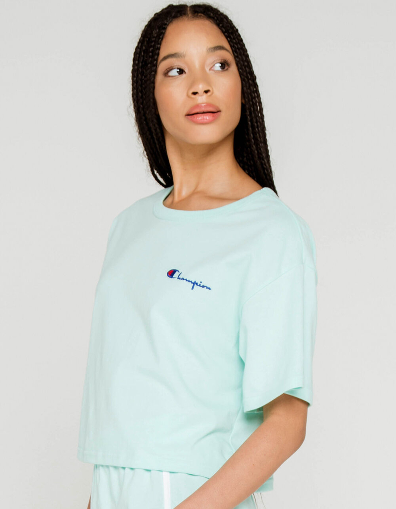 CHAMPION Womens Mint Crop Tee image number 1