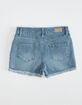 RSQ Girls Mid Rise Cuff Medium Wash Shorts image number 2