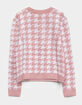 FULL TILT Houndstooth Girls Crew Sweater image number 2