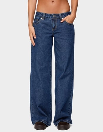 EDIKTED Raiyne Low Rise Wide Leg Jeans Primary Image