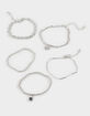 FULL TILT 5 Pack Cross/Lock Chain Bracelets image number 1