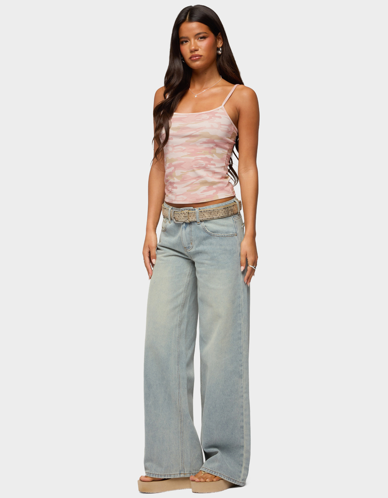 EDIKTED Quintie Mid Rise Straight Leg Jeans image number 4