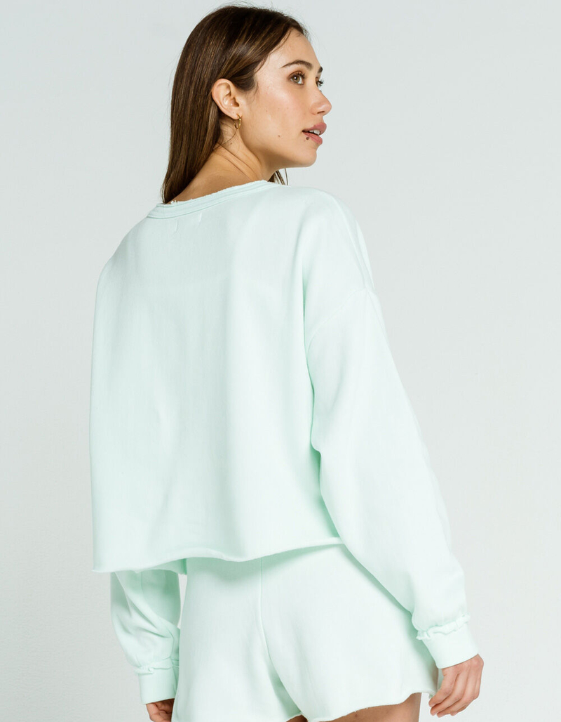 FULL TILT Balloon Sleeve Womens Mint Sweatshirt image number 2