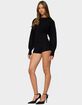 EDIKTED Maizy Scalloped Knit Micro Shorts image number 4