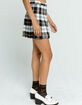 LOVE TREE Black & White Plaid Pleated Tennis Skirt image number 3