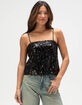 JJXX Tara Womens Sleeveless Sequin Top image number 1