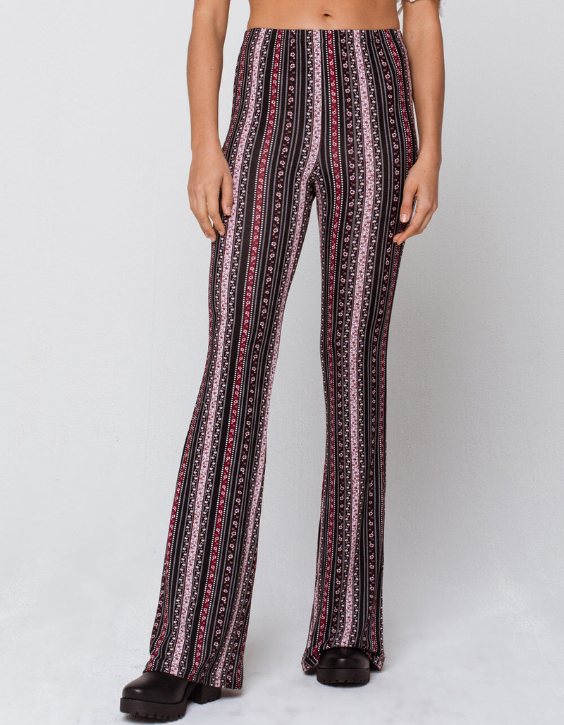SKY AND SPARROW Linear Womens Flare Pants image number 1