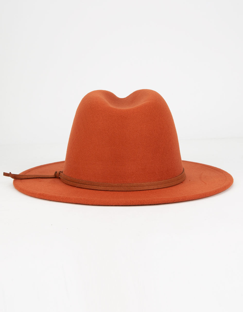 Felt Womens Rust Fedora Hat image number 1