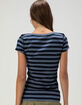 RSQ Womens Stripe Henley Top image number 4