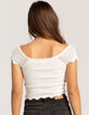 FULL TILT Open Knit Button Front Womens Sweater image number 4