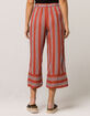 SKY AND SPARROW Stripe Womens Crop Pants image number 3