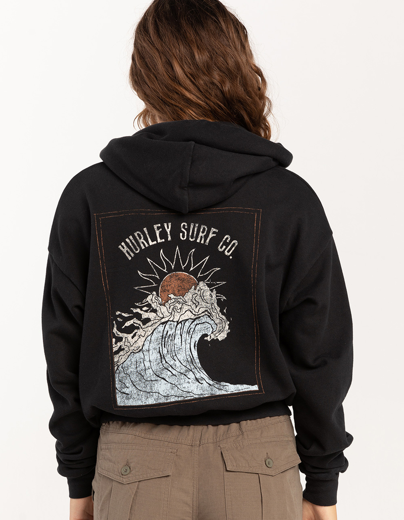 HURLEY Glow With The Flow Womens Crop Zip-Up Hoodie image number 0