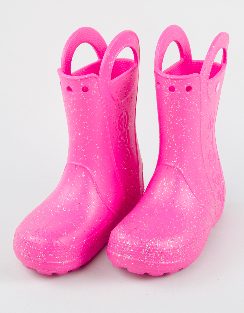 CROCS Handle It Glitter Girls Rain Boots image number 0