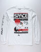 RIOT SOCIETY Space Crane White Mens T-Shirt image number 1