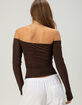 TILLYS Butter Soft Off The Shoulder Womens Long Sleeve Top image number 4
