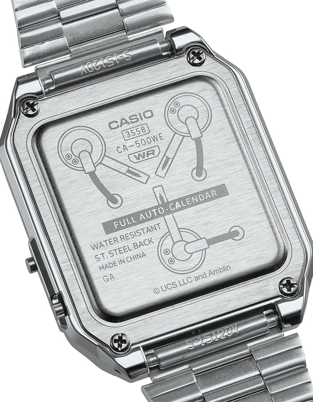 CASIO x Back To The Future CA500WEBF-1A Watch - SILVER - ONE SIZE