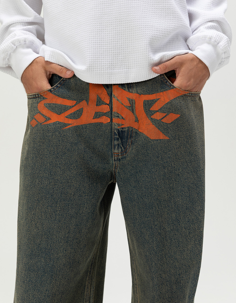 GAT Hazen Mens 30" Leg Opening Ultra Baggy Jeans image number 4