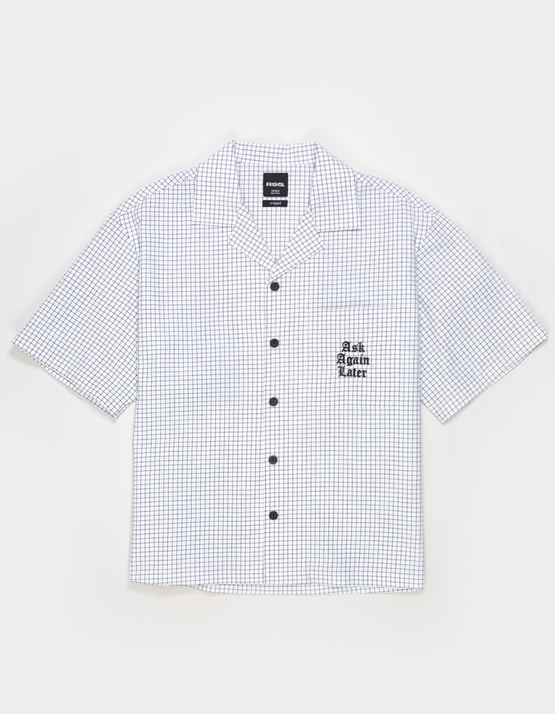 RSQ Mens Graphic Crop Button Up Shirt image number 2