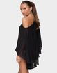 EDIKTED Sheer Chiffon Asymmetric Poncho image number 3