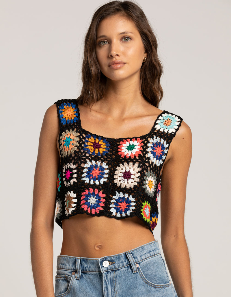 LE LIS Granny Square Womens Crochet Tank Top image number 0